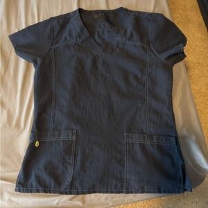 Navy Blue Scrub Top